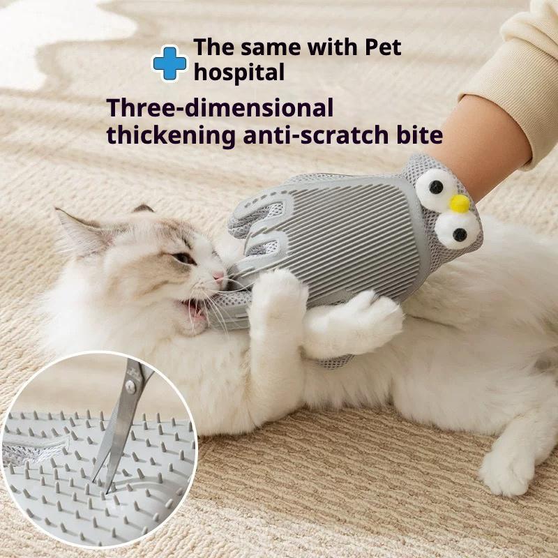 2-in-1 Pet Grooming Gloves & Hair Removal Brush