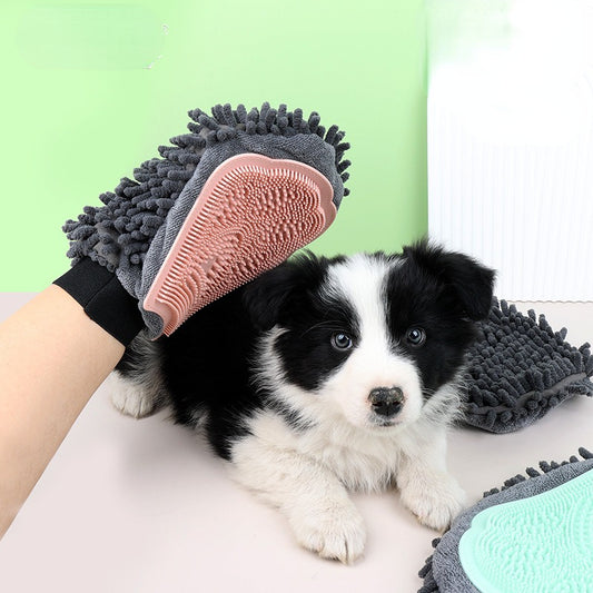 2-in-1 Pet Grooming Brush & Massage Glove