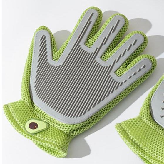 2-in-1 Pet Grooming Gloves & Hair Removal Brush