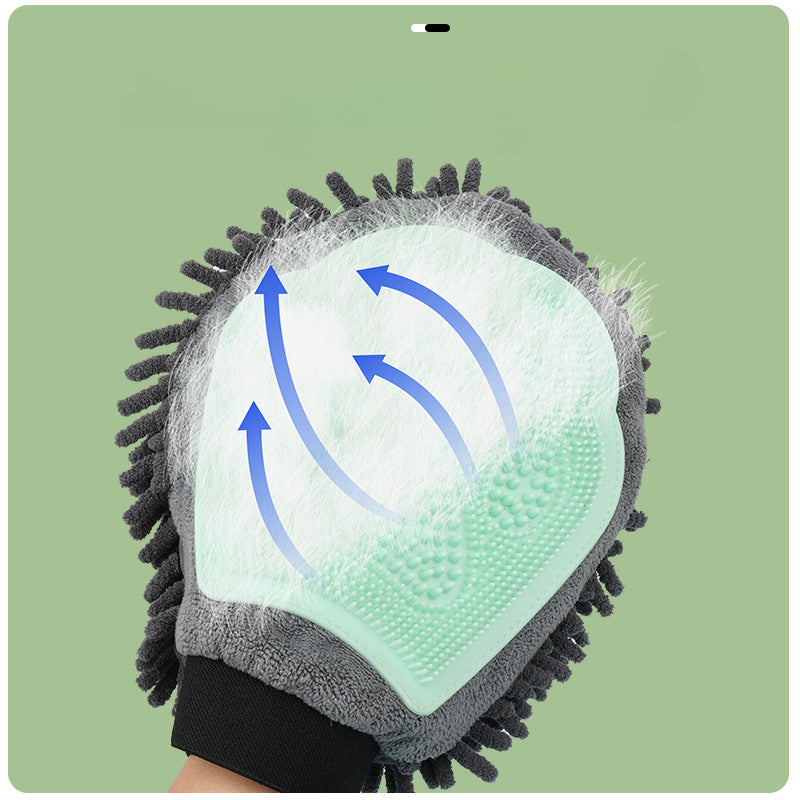 2-in-1 Pet Grooming Brush & Massage Glove
