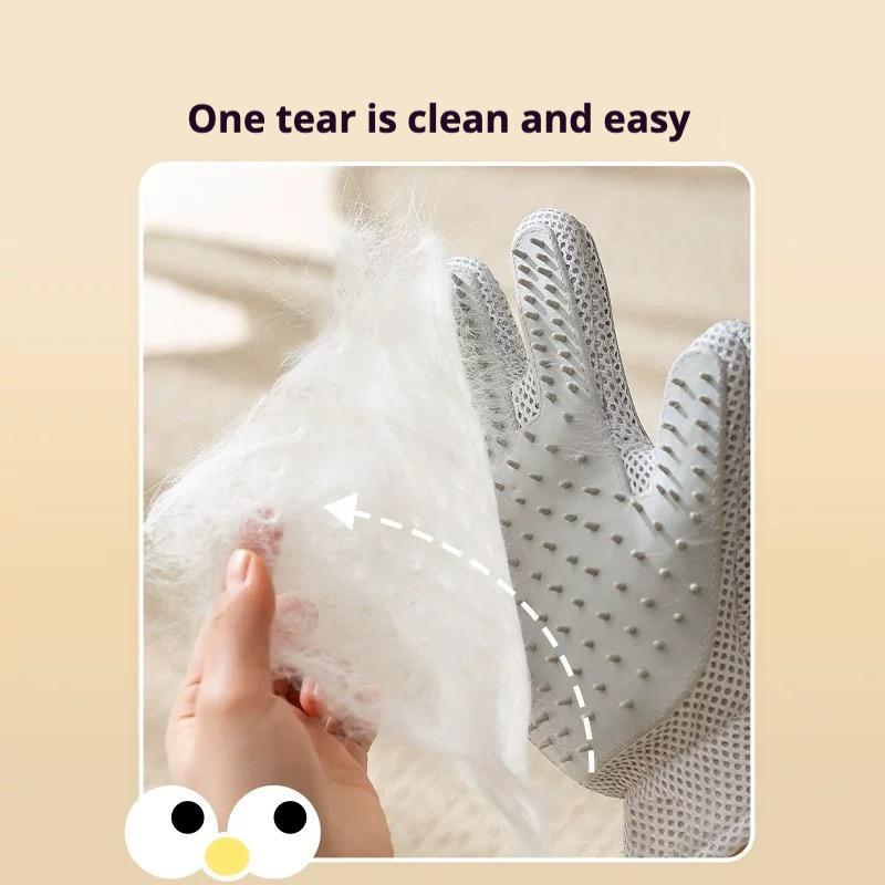 2-in-1 Pet Grooming Gloves & Hair Removal Brush