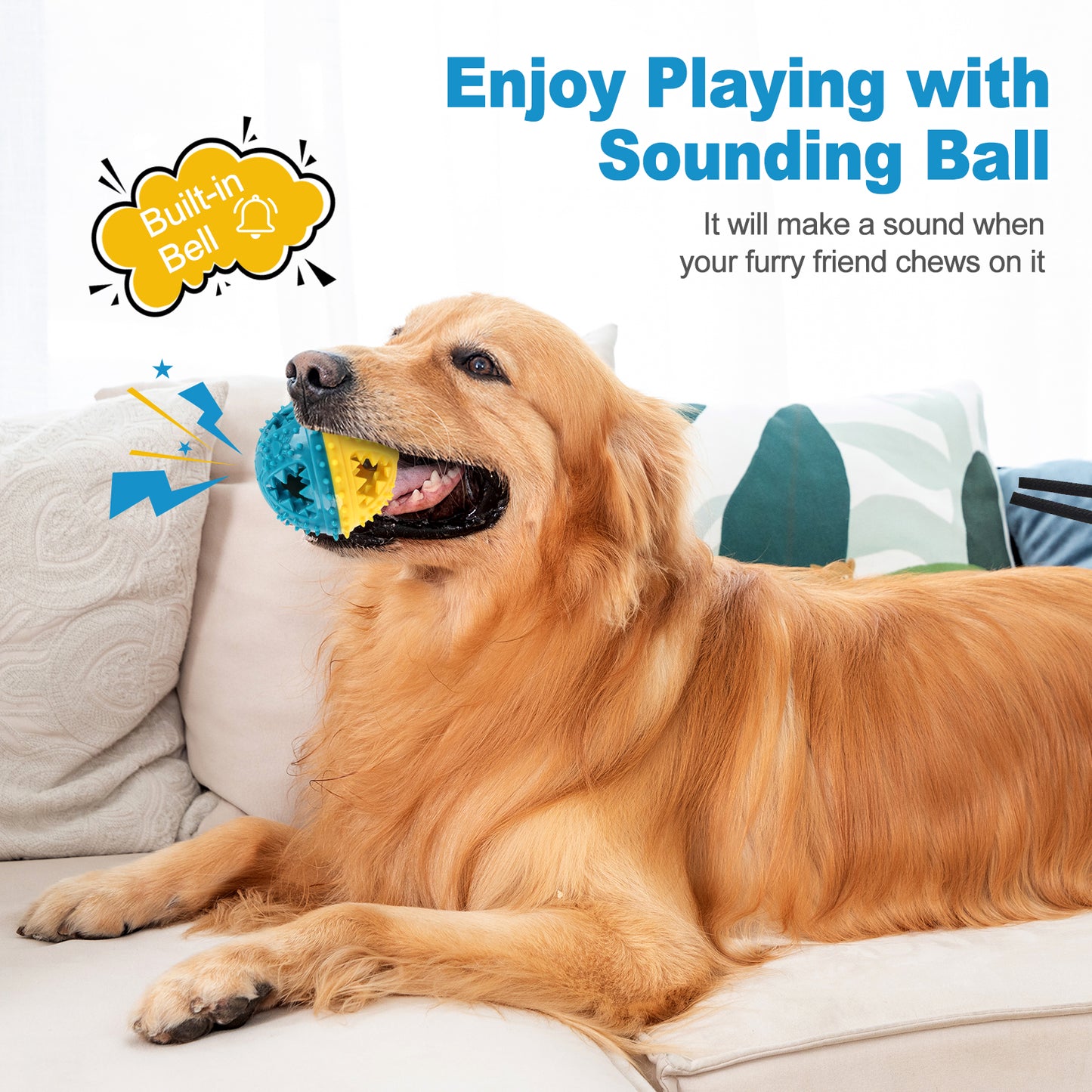Interactive Dog Chew & Treat Dispensing Ball