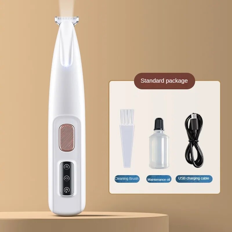 Waterproof LED Dog Paw Hair Trimmer 18mm Blade