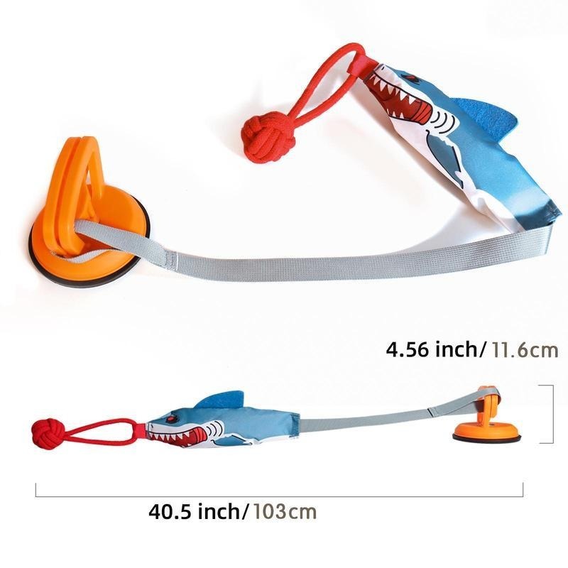 Shark Suction Cup Dog Chew Toy with Rope