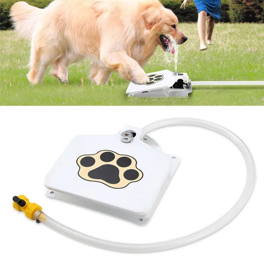 Outdoor Dog Water Fountain Step-On Dispenser