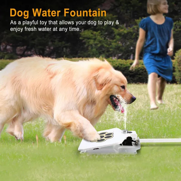 Outdoor Dog Water Fountain Step-On Dispenser