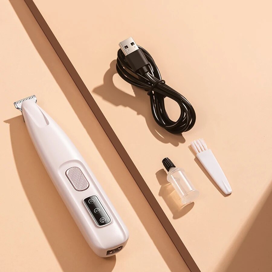 Waterproof LED Dog Paw Hair Trimmer 18mm Blade