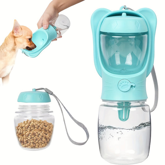 2-in-1 Portable Dog Water Bottle & Food Container