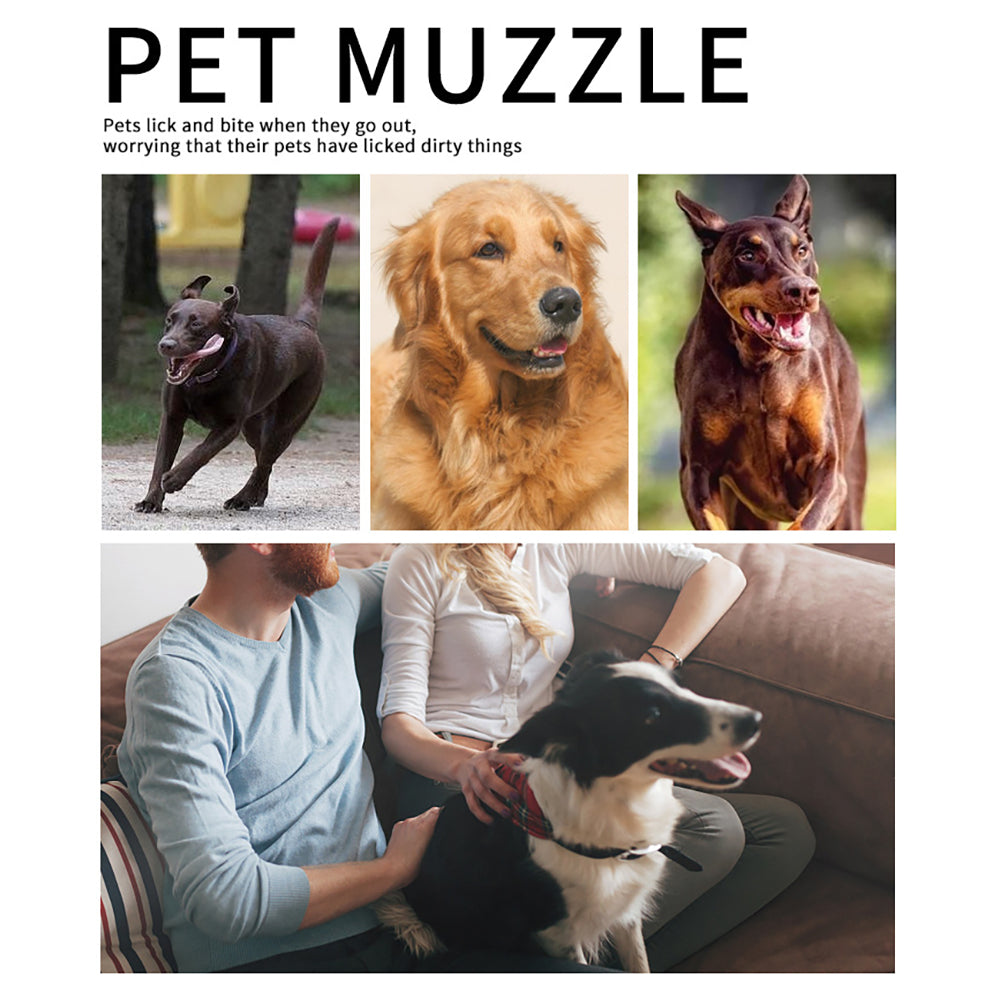 Leather Dog Muzzle Adjustable Breathable Secure