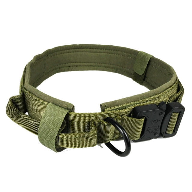 Dog Collar Nylon Adjustable Military Tactical Dog Collars Control Handle Training Pet Dog Cat Collar Pet Products