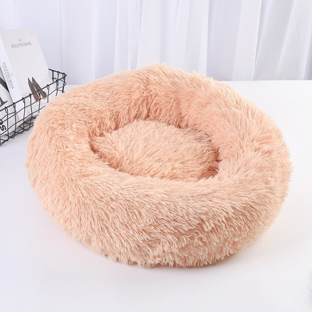 Long Plush Dog Beds Calming Bed Hondenmand Pet Kennel Super Soft Fluffy Comfortable Dounts Sofa For Large Dog Cat House