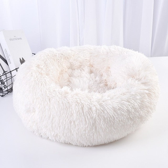Long Plush Dog Beds Calming Bed Hondenmand Pet Kennel Super Soft Fluffy Comfortable Dounts Sofa For Large Dog Cat House