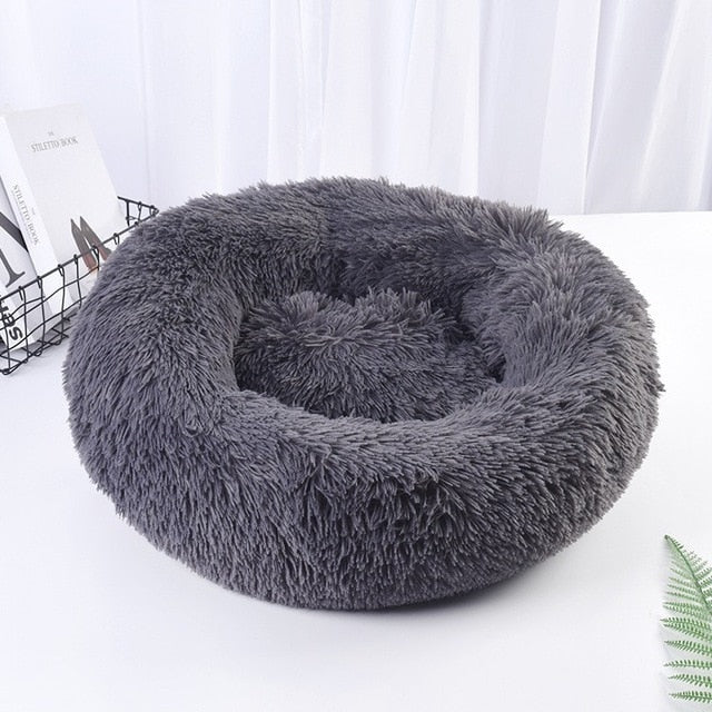 Long Plush Dog Beds Calming Bed Hondenmand Pet Kennel Super Soft Fluffy Comfortable Dounts Sofa For Large Dog Cat House
