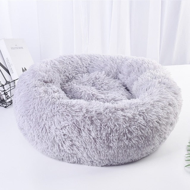 Long Plush Dog Beds Calming Bed Hondenmand Pet Kennel Super Soft Fluffy Comfortable Dounts Sofa For Large Dog Cat House