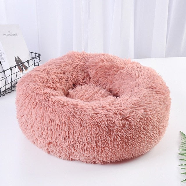 Long Plush Dog Beds Calming Bed Hondenmand Pet Kennel Super Soft Fluffy Comfortable Dounts Sofa For Large Dog Cat House