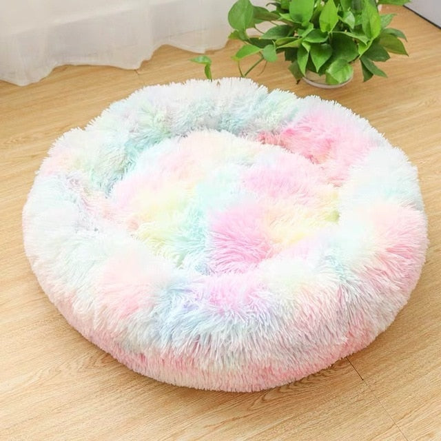 Long Plush Dog Beds Calming Bed Hondenmand Pet Kennel Super Soft Fluffy Comfortable Dounts Sofa For Large Dog Cat House