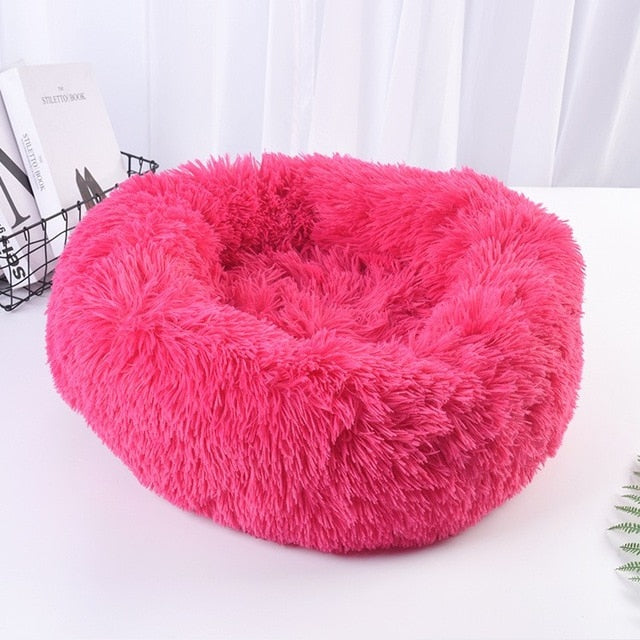 Long Plush Dog Beds Calming Bed Hondenmand Pet Kennel Super Soft Fluffy Comfortable Dounts Sofa For Large Dog Cat House