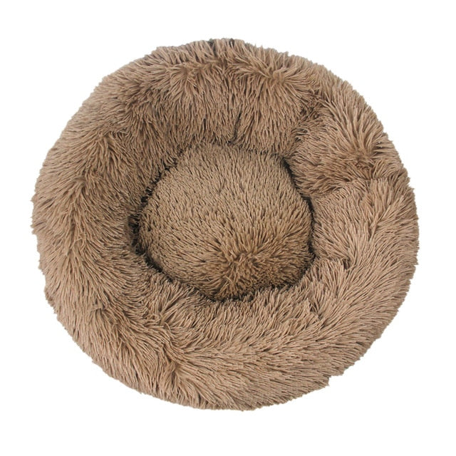 Super Soft Pet Bed Winter Warm Sleeping Bed for dogs Kennel Dog Round Cat Long Plush Puppy Cushion Mat Portable Cat Supplies