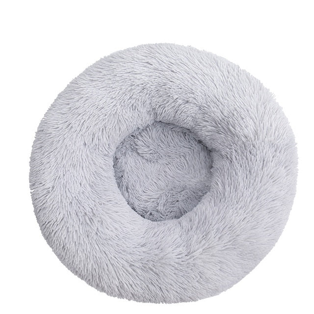 Super Soft Pet Bed Winter Warm Sleeping Bed for dogs Kennel Dog Round Cat Long Plush Puppy Cushion Mat Portable Cat Supplies