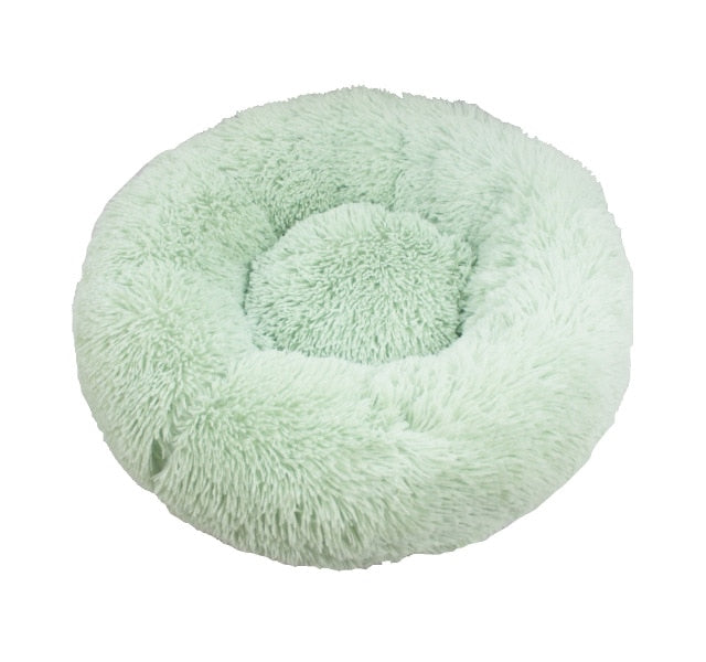 Super Soft Pet Bed Winter Warm Sleeping Bed for dogs Kennel Dog Round Cat Long Plush Puppy Cushion Mat Portable Cat Supplies