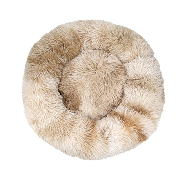 Super Soft Pet Bed Winter Warm Sleeping Bed for dogs Kennel Dog Round Cat Long Plush Puppy Cushion Mat Portable Cat Supplies