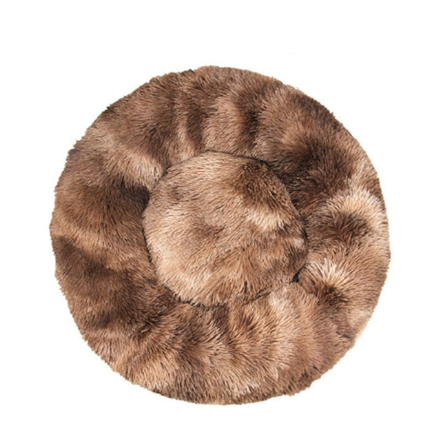Super Soft Pet Bed Winter Warm Sleeping Bed for dogs Kennel Dog Round Cat Long Plush Puppy Cushion Mat Portable Cat Supplies