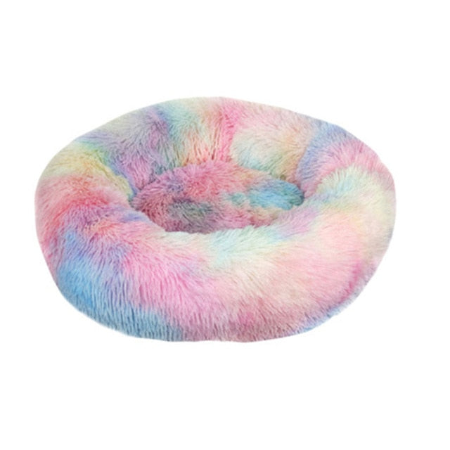 Super Soft Pet Bed Winter Warm Sleeping Bed for dogs Kennel Dog Round Cat Long Plush Puppy Cushion Mat Portable Cat Supplies